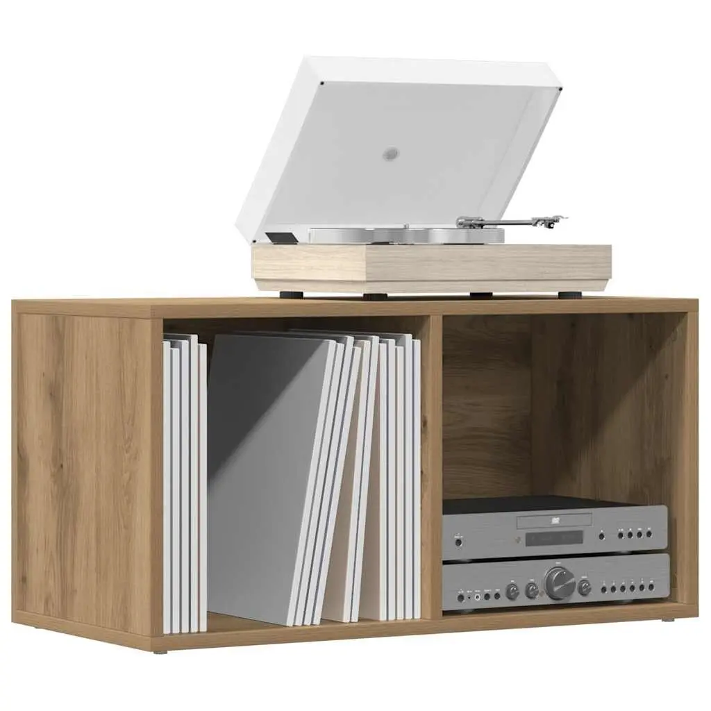LP Storage Box Engineered Wood 69.5x34x36cm Brown