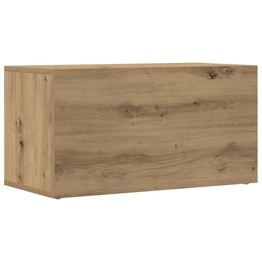 LP Storage Box Engineered Wood 69.5x34x36cm Brown