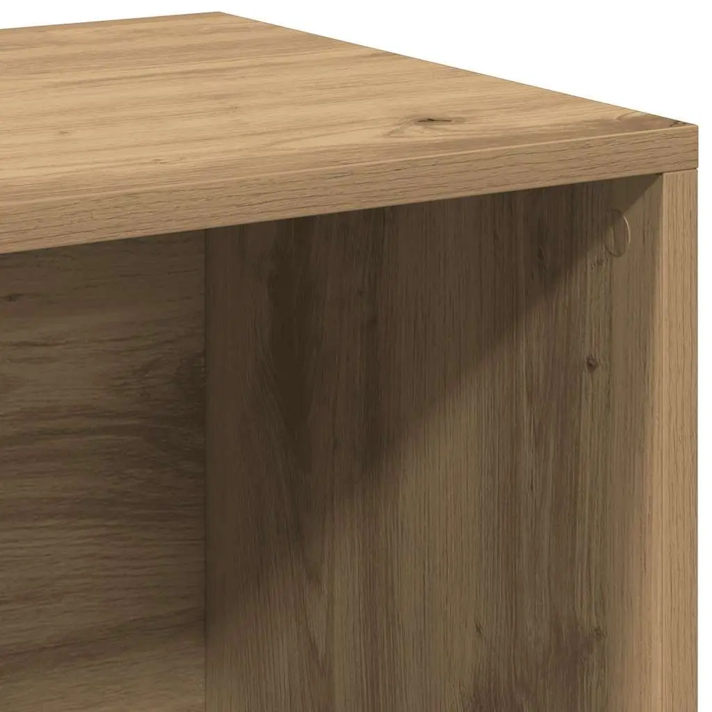 LP Storage Box Engineered Wood 69.5x34x36cm Brown