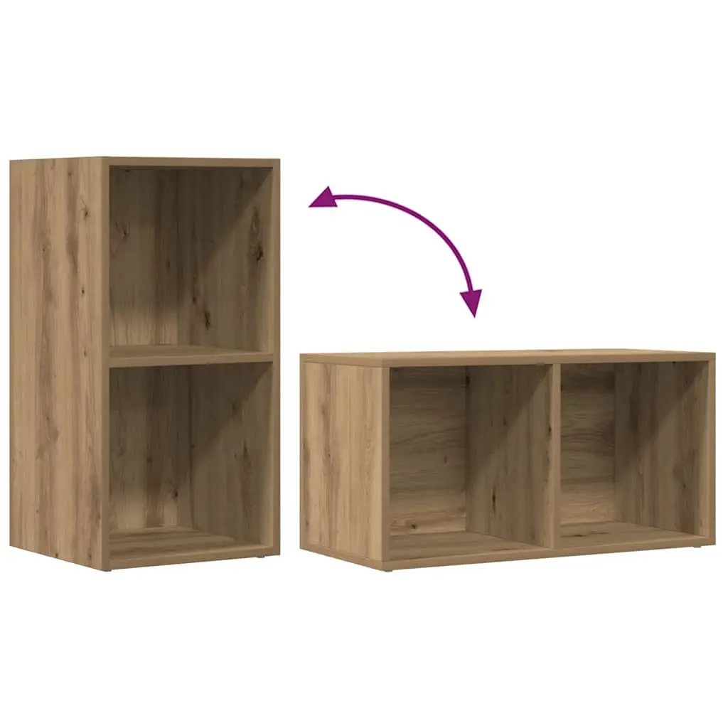 LP Storage Box Engineered Wood 69.5x34x36cm Brown