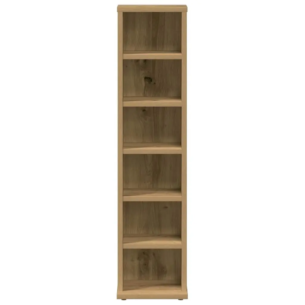 Artisan Oak CD DVD Storage Cabinet with Engineered Wood