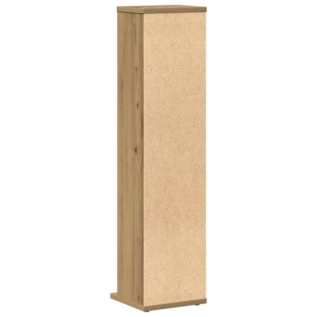 Artisan Oak CD DVD Storage Cabinet with Engineered Wood
