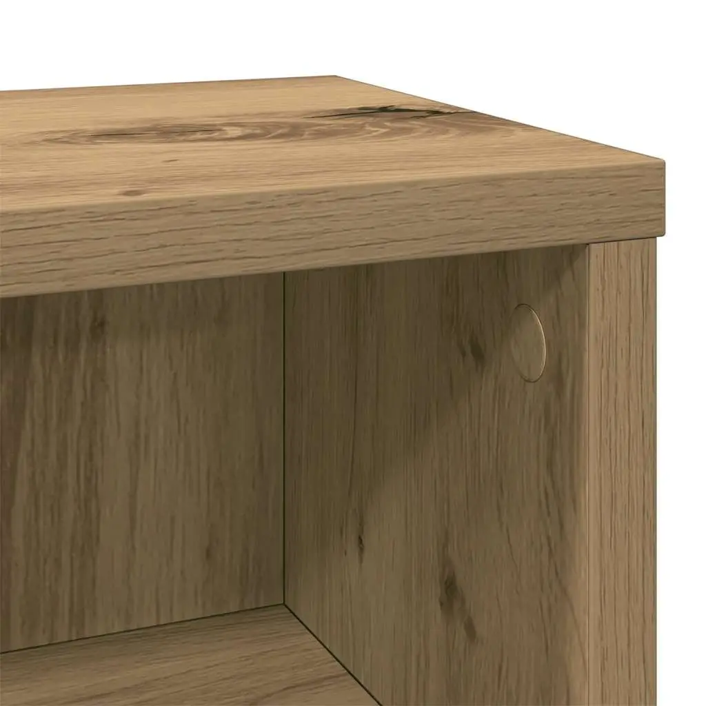 Artisan Oak CD DVD Storage Cabinet with Engineered Wood
