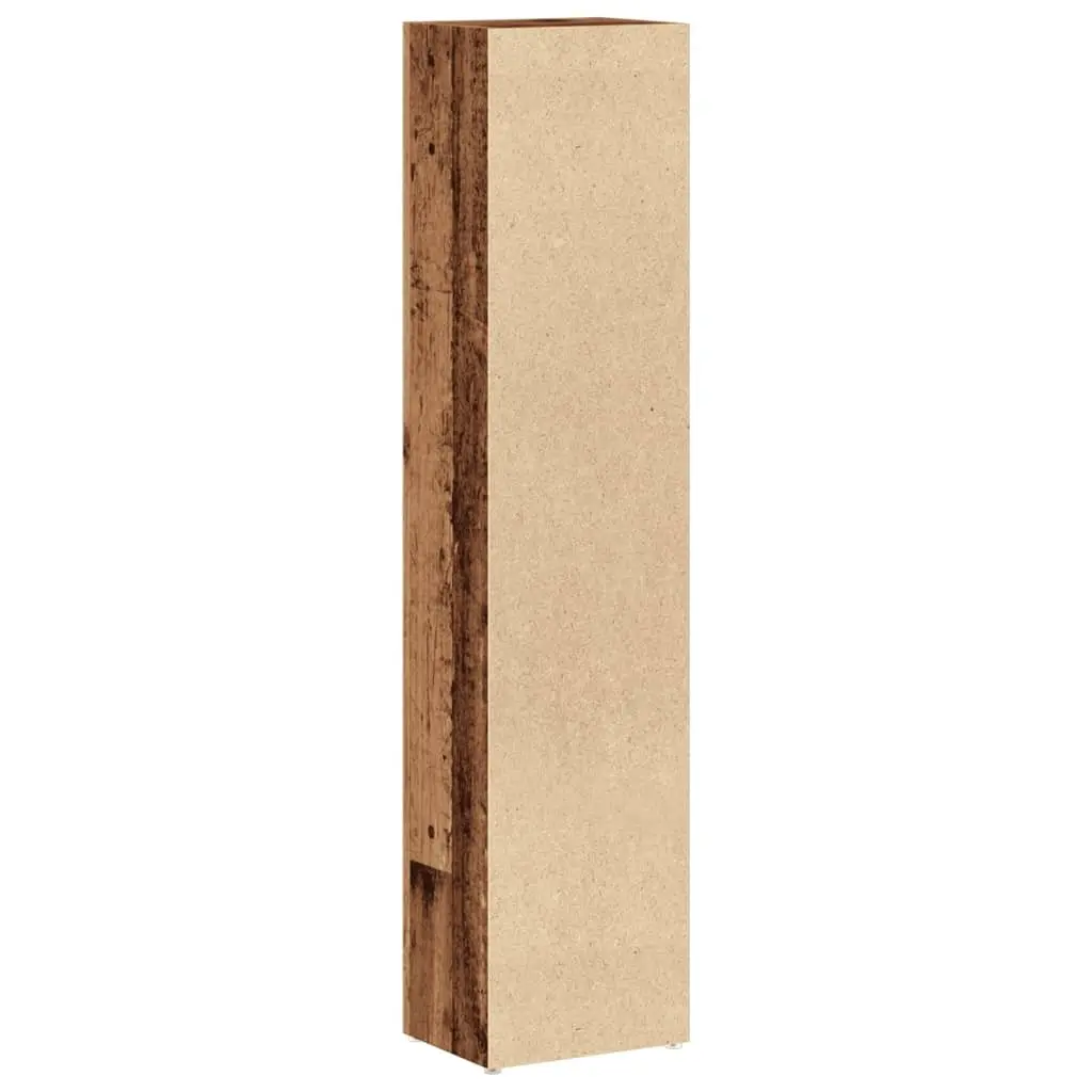 Brown Engineered Wood CD Storage Cabinet Set