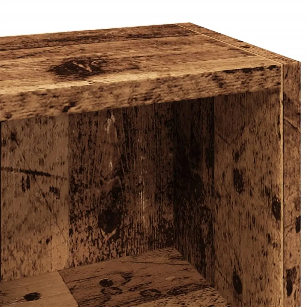 Brown Engineered Wood CD Storage Cabinet Set