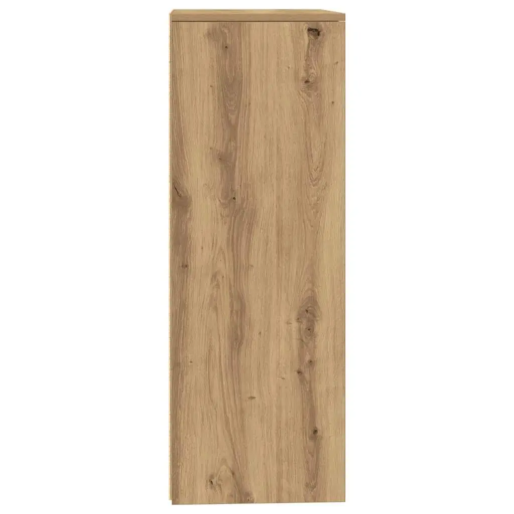 Brown Engineered Wood Sideboard with 6 Drawers
