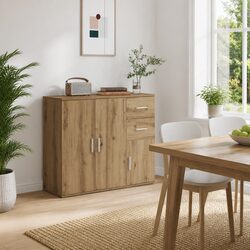 Brown Engineered Wood Sideboard with Ample Storage