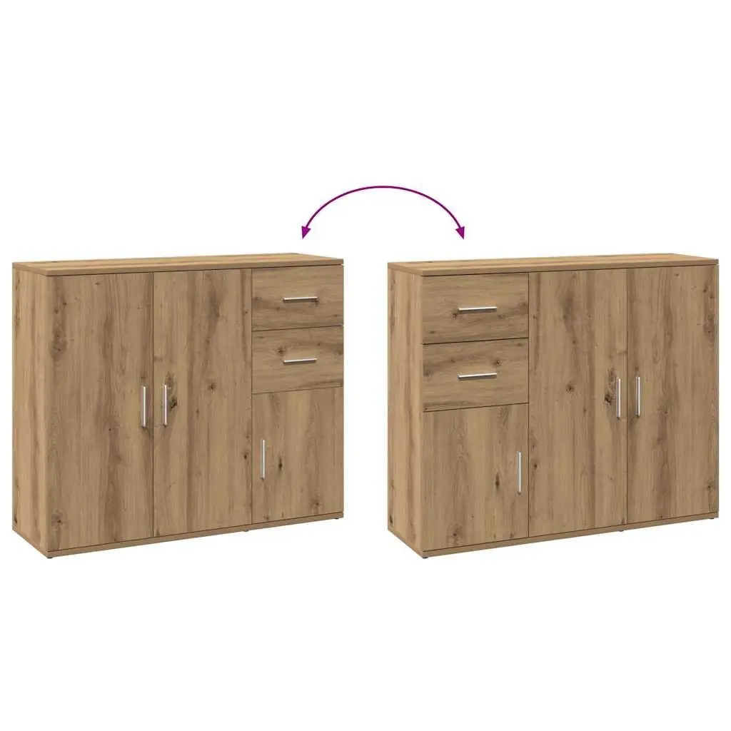 Brown Engineered Wood Sideboard with Ample Storage