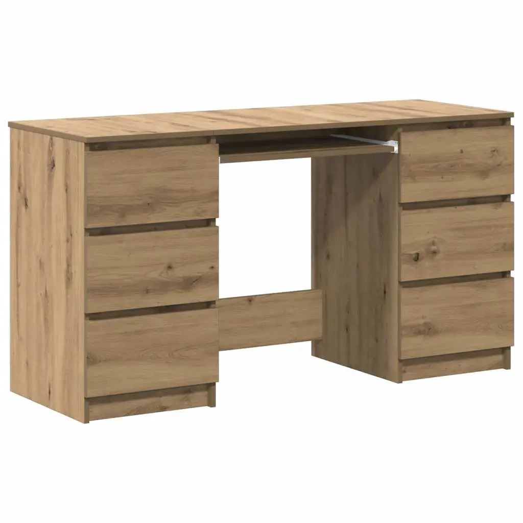 Writing Desk Engineered Wood 140 x 50 x 77 cm Brown