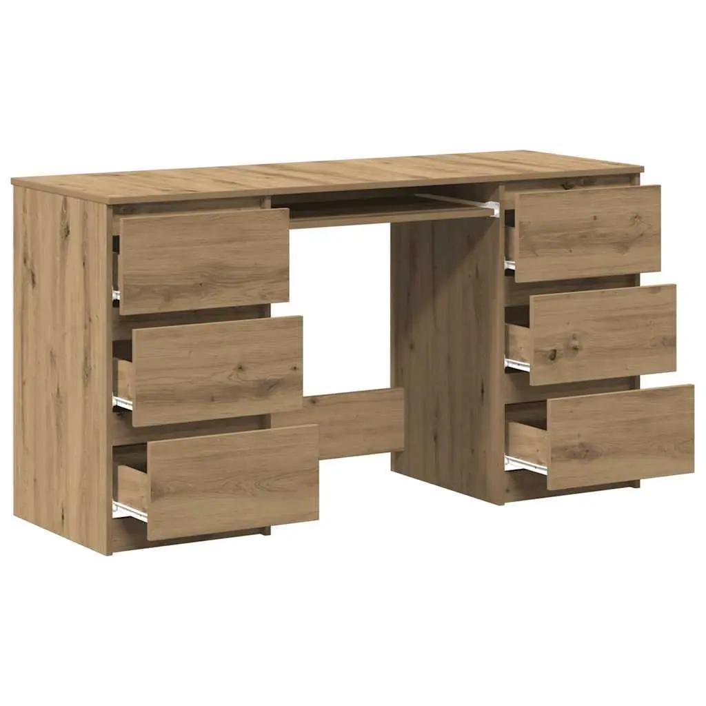 Writing Desk Engineered Wood 140 x 50 x 77 cm Brown