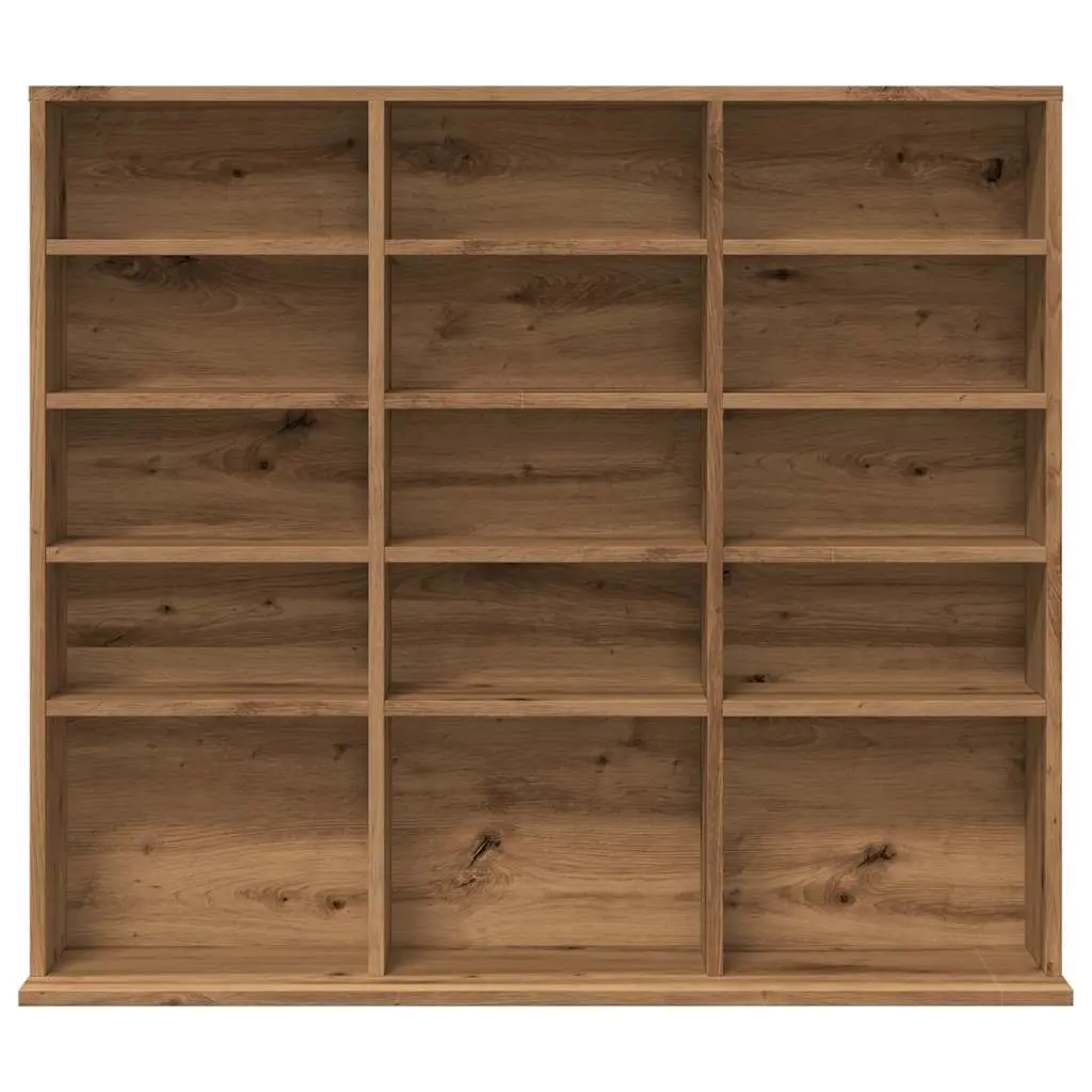 Brown Engineered Wood CD Cabinet for Media