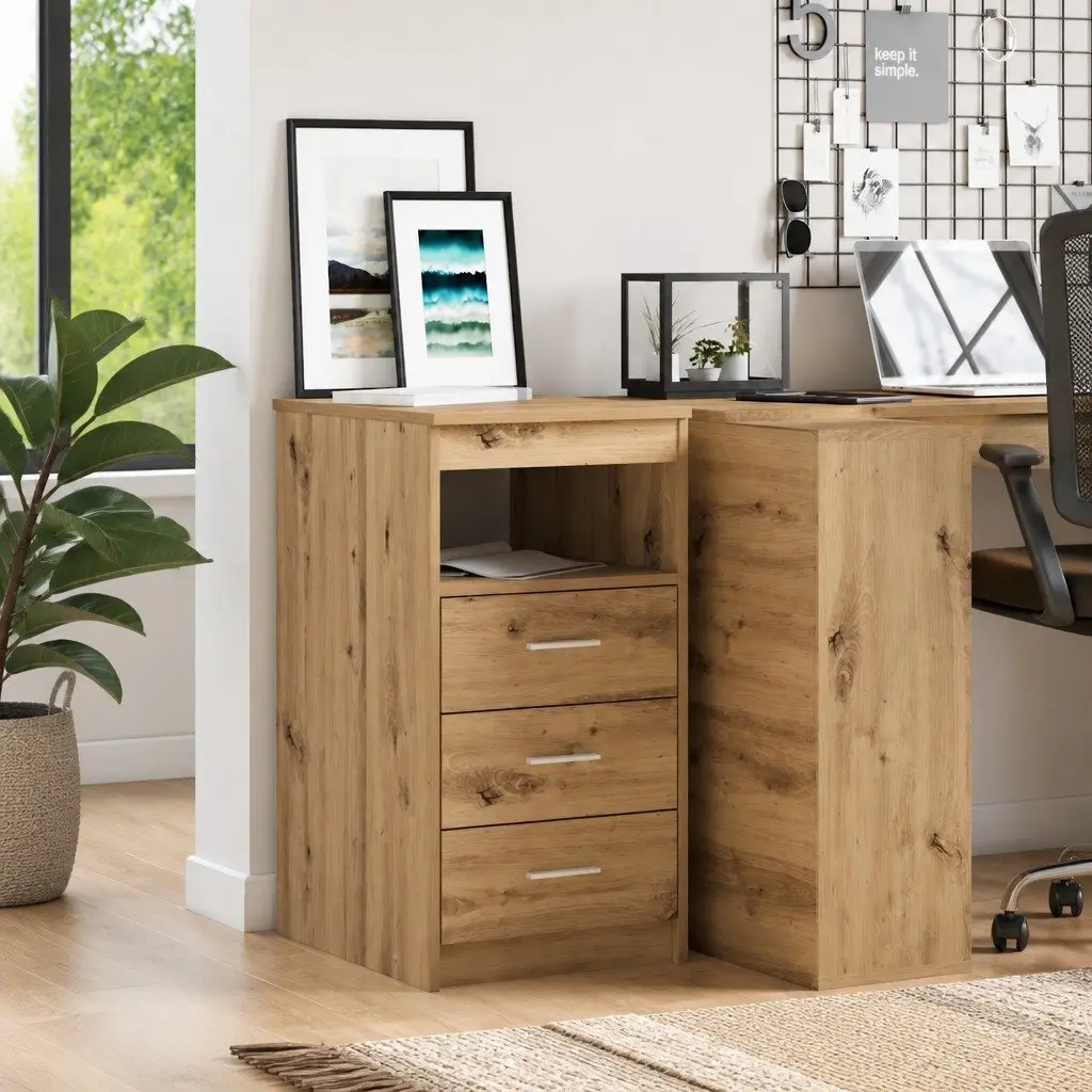 Engineered Wood Storage Cabinet Brown 40cm x 50cm x 76cm Durable Organiser with Drawer for Home Furniture