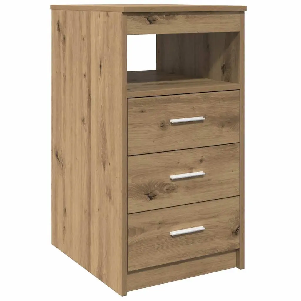 Engineered Wood Storage Cabinet Brown 40cm x 50cm x 76cm Durable Organiser with Drawer for Home Furniture