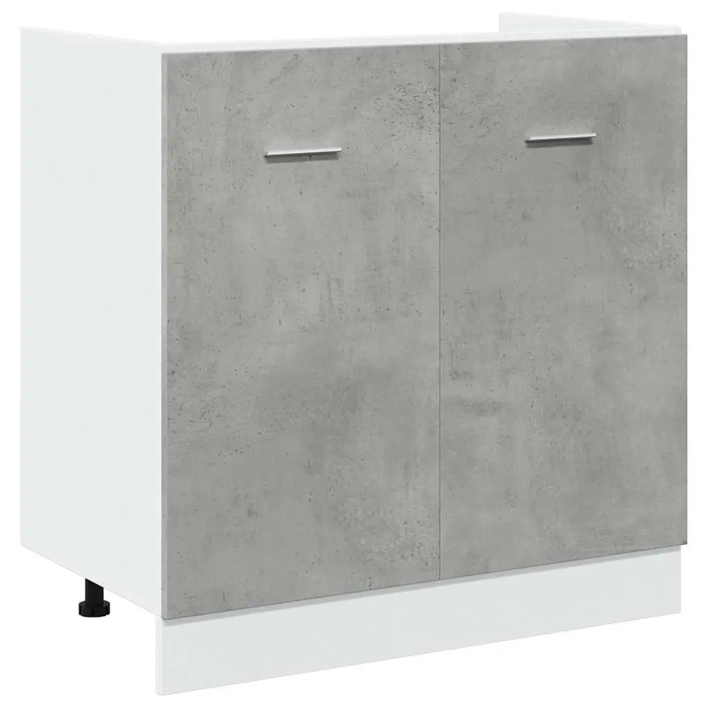 Grey Sink Base Cabinet with Two Doors