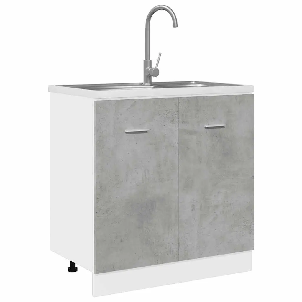 Grey Sink Base Cabinet with Two Doors