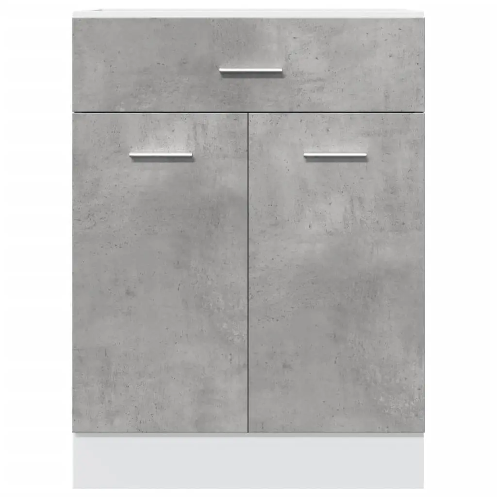Grey Engineered Wood Drawer Bottom Cabinet for Kitchen