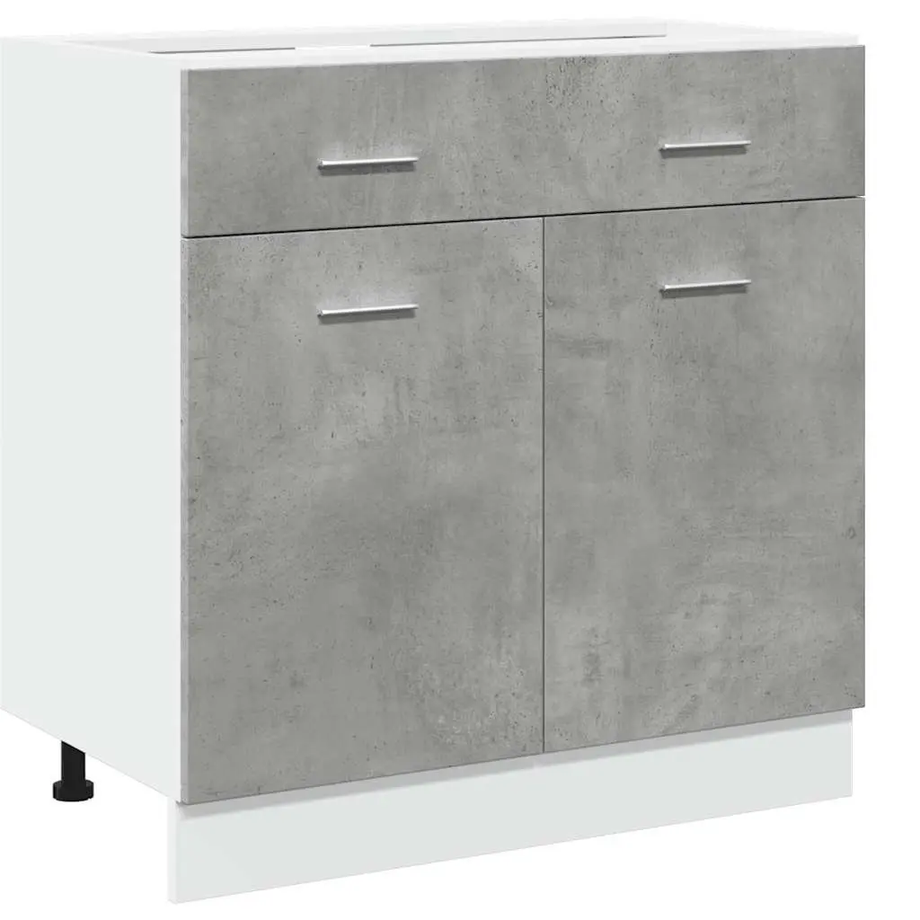 Grey Kitchen Storage Unit with 1 Drawer and 2 Compartments