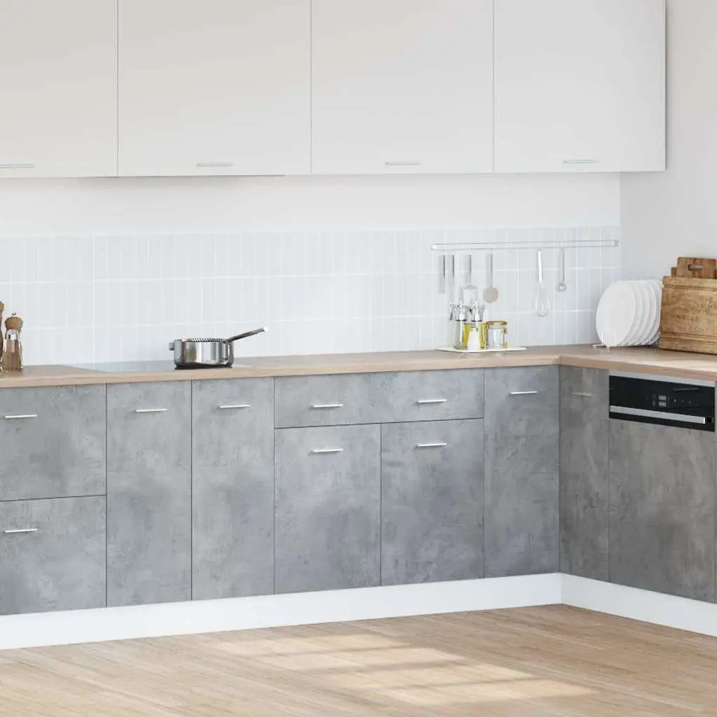 Grey Kitchen Storage Unit with 1 Drawer and 2 Compartments