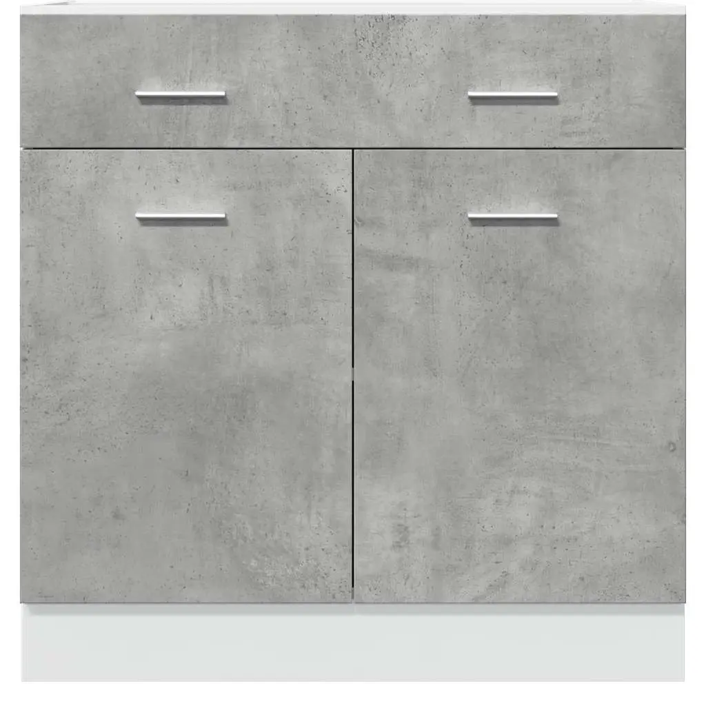 Grey Kitchen Storage Unit with 1 Drawer and 2 Compartments