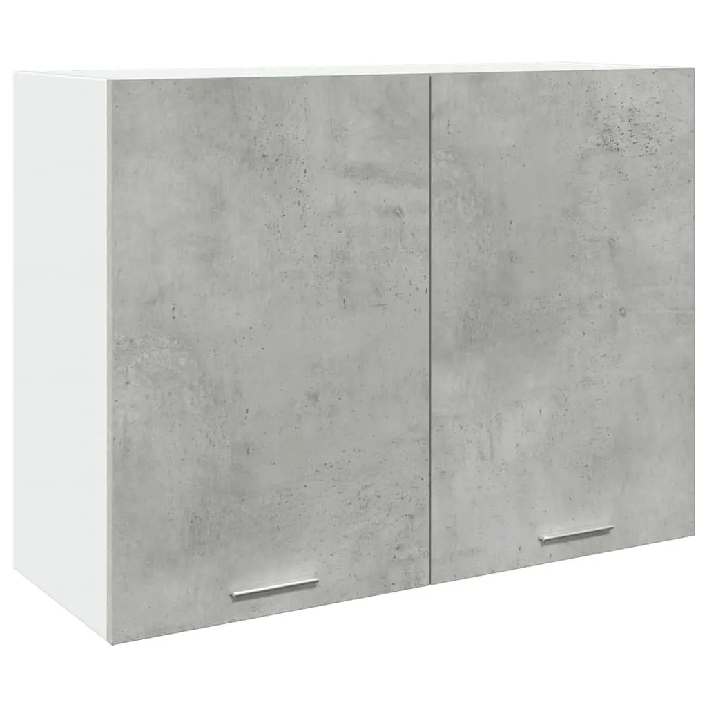 Wall-Mounted Grey Engineered Wood Kitchen Storage Cabinet 80x31x60cm