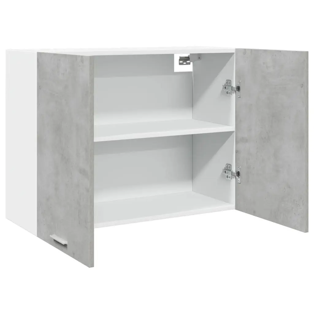 Wall-Mounted Grey Engineered Wood Kitchen Storage Cabinet 80x31x60cm