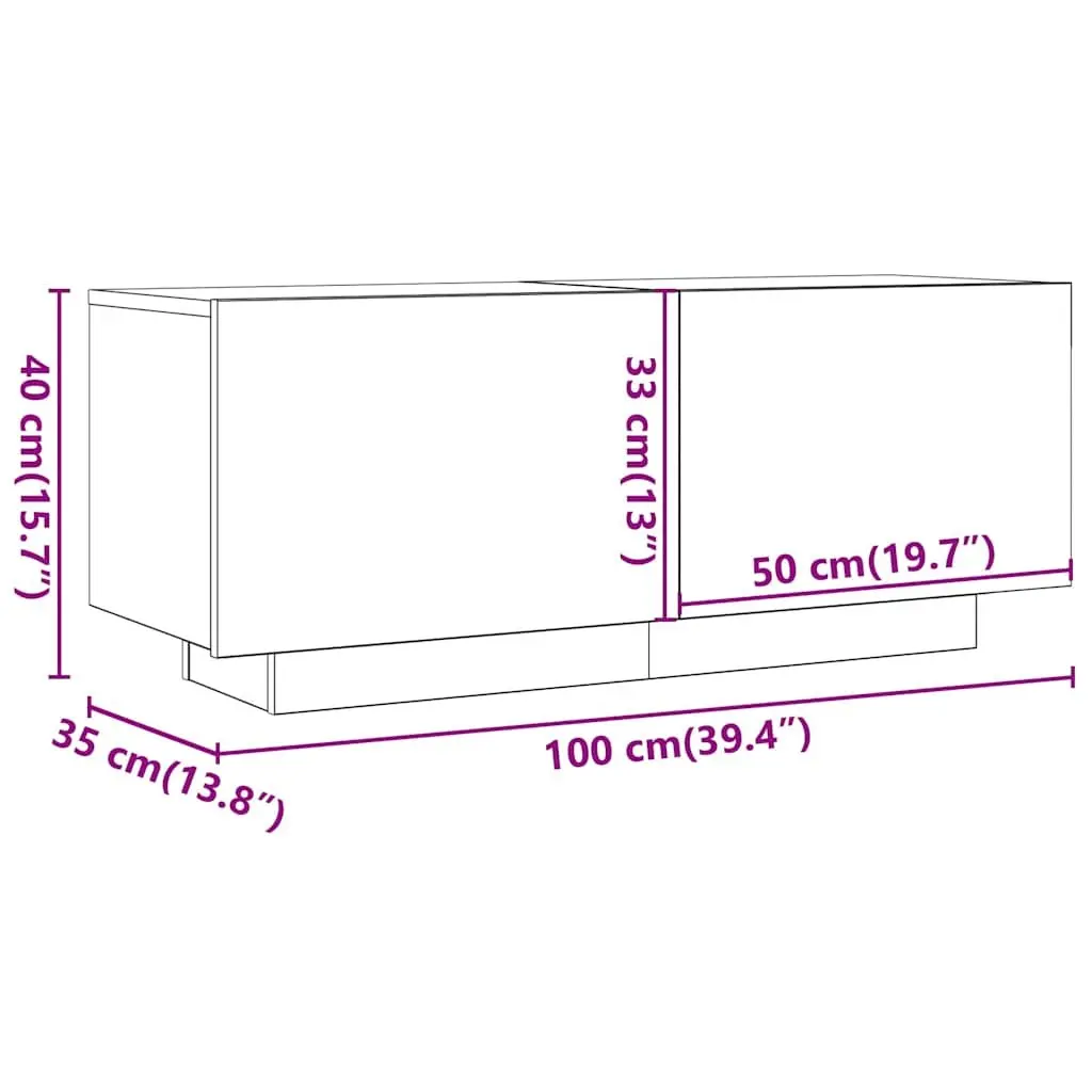 Brown Engineered Wood TV Cabinet with Storage