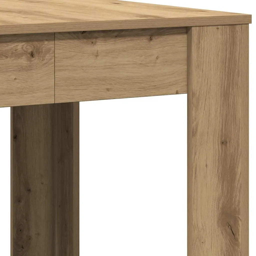 Dining Table Kitchen Breakfast Brown Engineered Wood Sturdy Tabletop Easy Clean