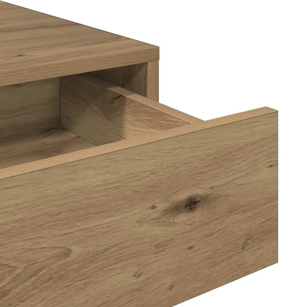 Engineered Wood Office Desk with 2 Drawers, Brown