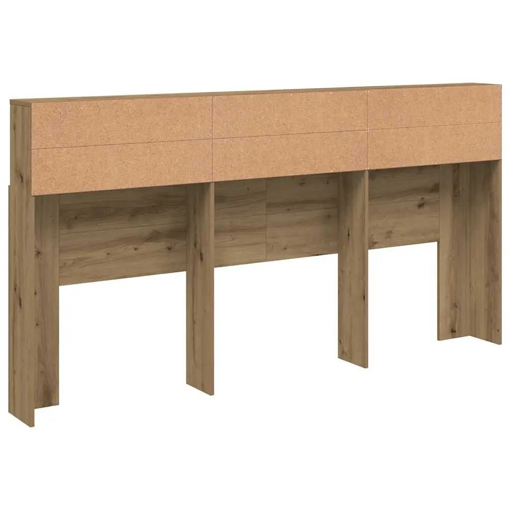Brown Engineered Wood Headboard Cabinet for Bedroom Storage