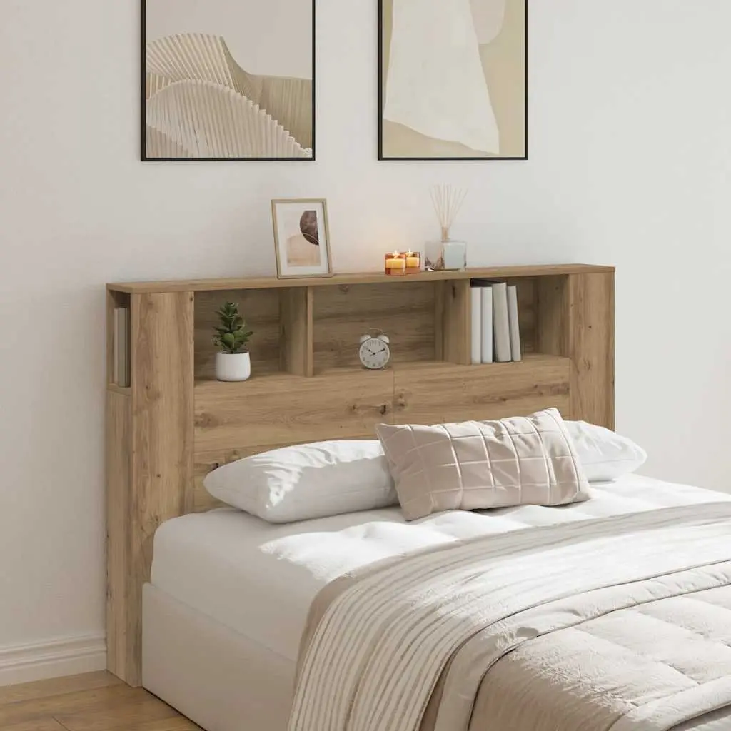 Brown Headboard Cabinet for Bedroom Storage