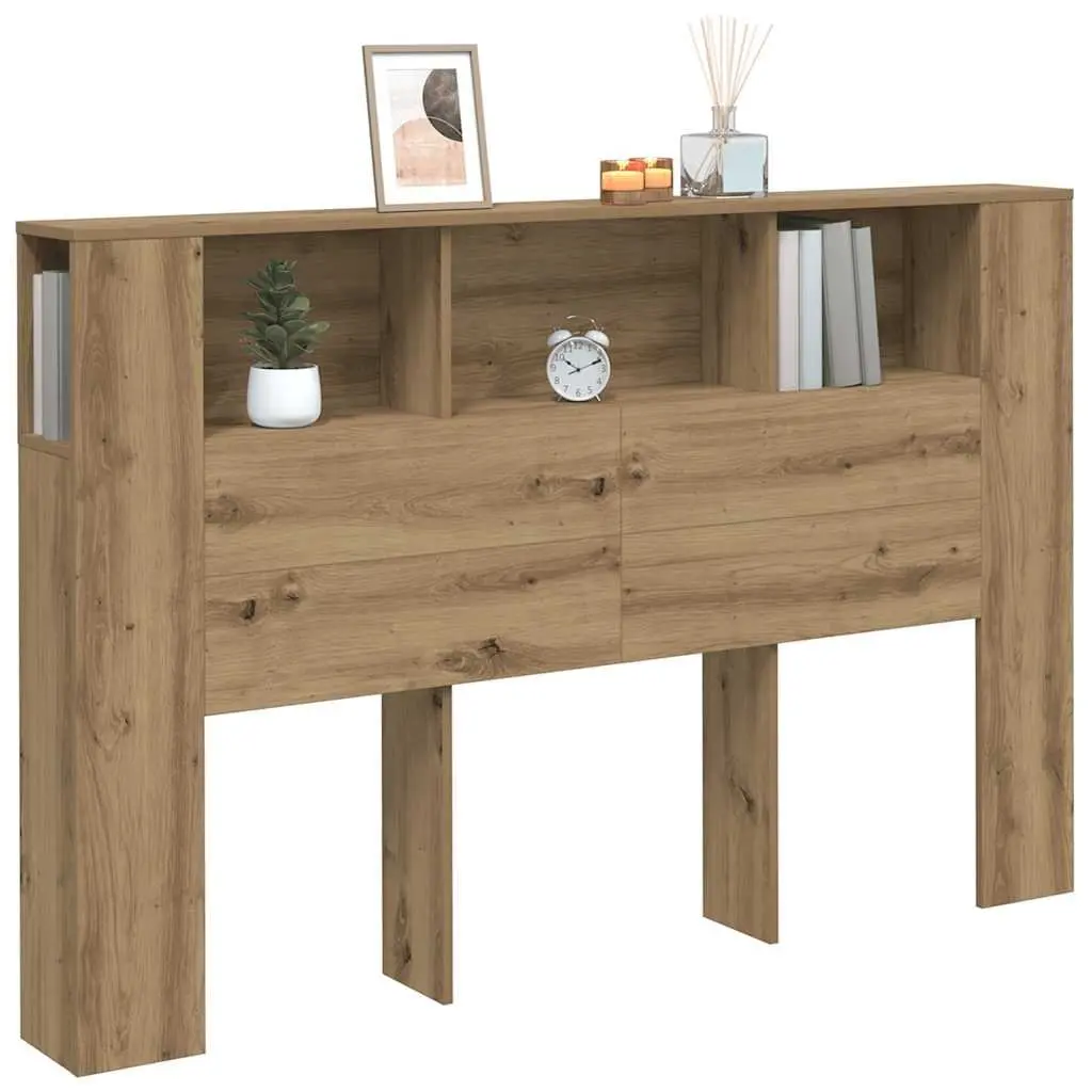 Brown Headboard Cabinet for Bedroom Storage