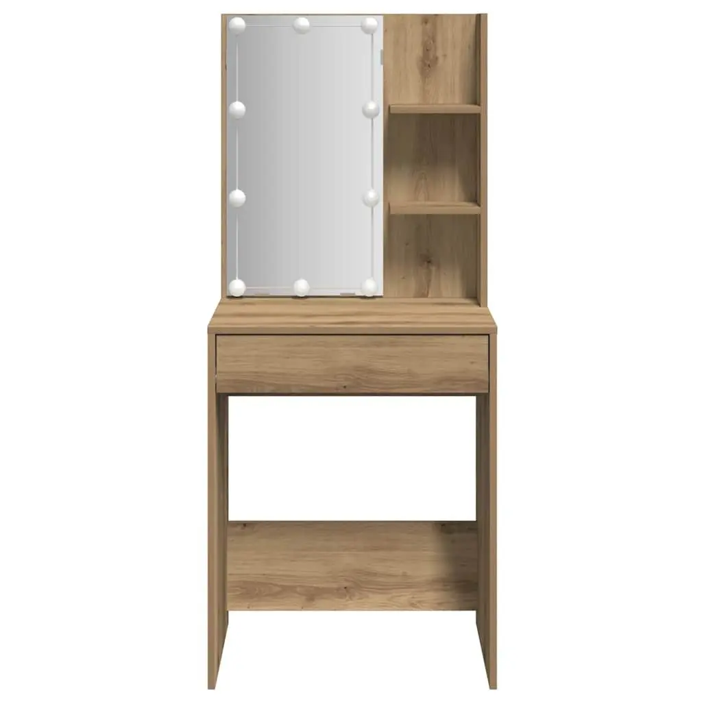 Dressing Table with RGB LED Lighting and Storage