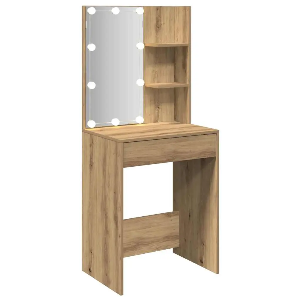 Dressing Table with RGB LED Lighting and Storage