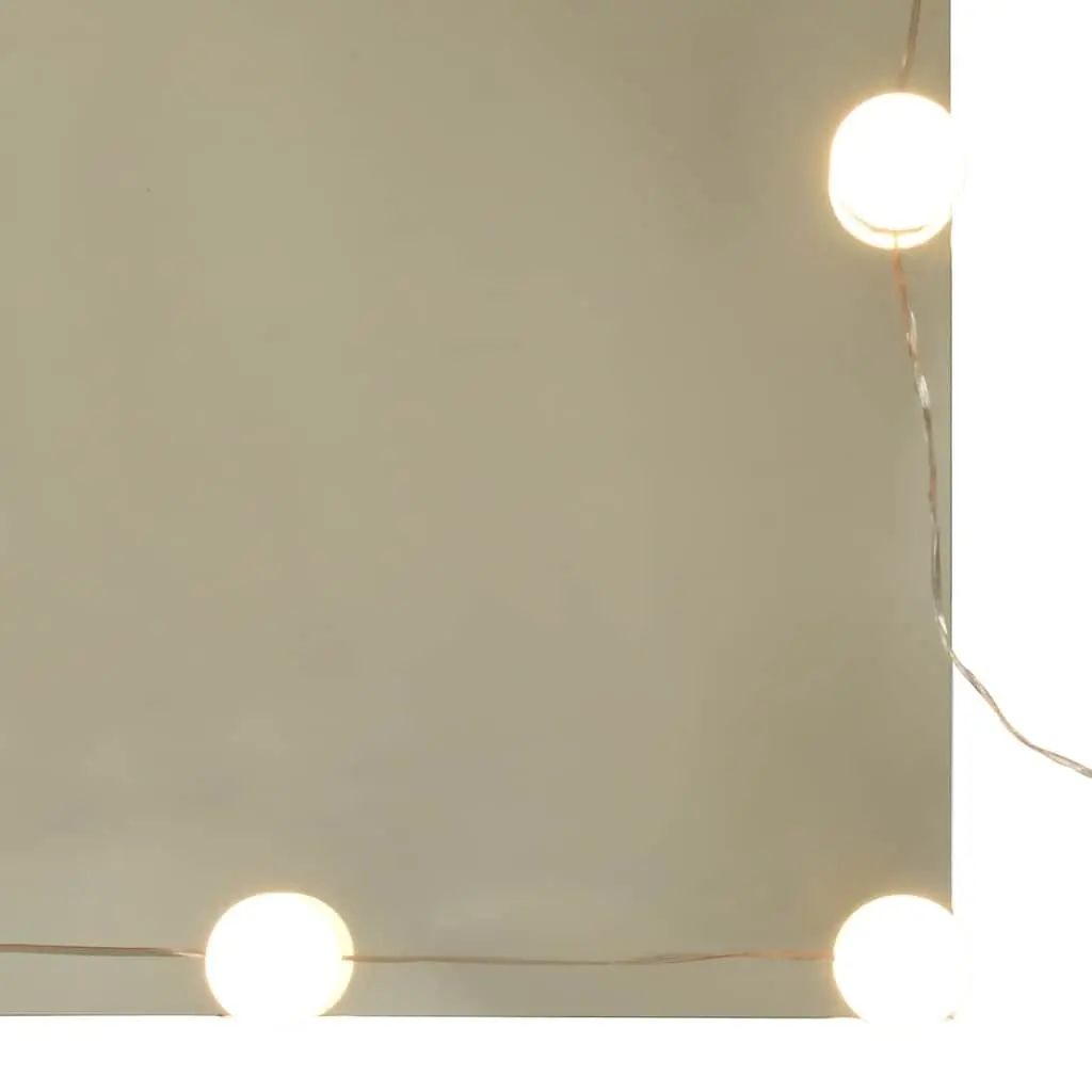 LED Bathroom Mirror Cabinet in Brown Engineered Wood