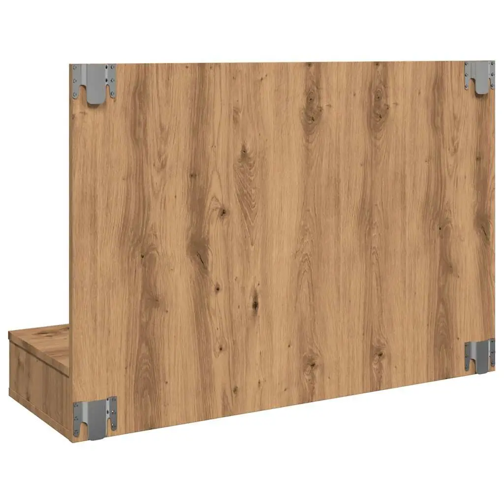 LED Bathroom Mirror Cabinet in Brown Engineered Wood