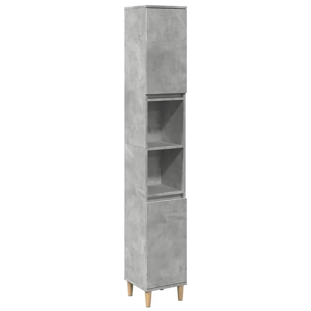 Grey Engineered Wood Bathroom Vanity Cabinet