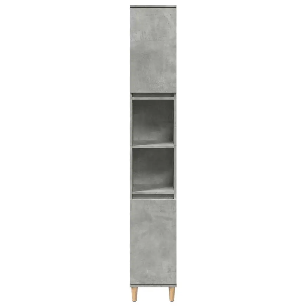 Grey Engineered Wood Bathroom Vanity Cabinet