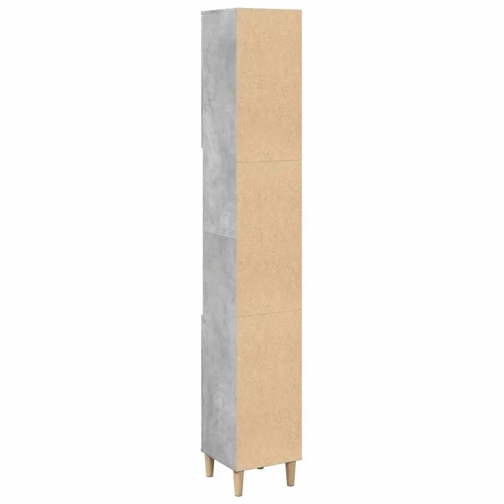 Grey Engineered Wood Bathroom Vanity Cabinet