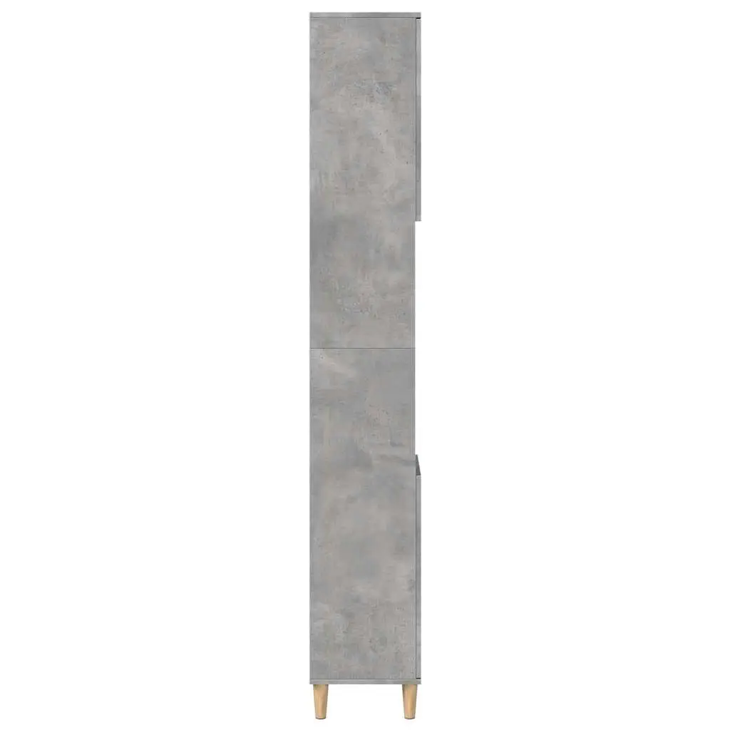 Grey Engineered Wood Bathroom Vanity Cabinet