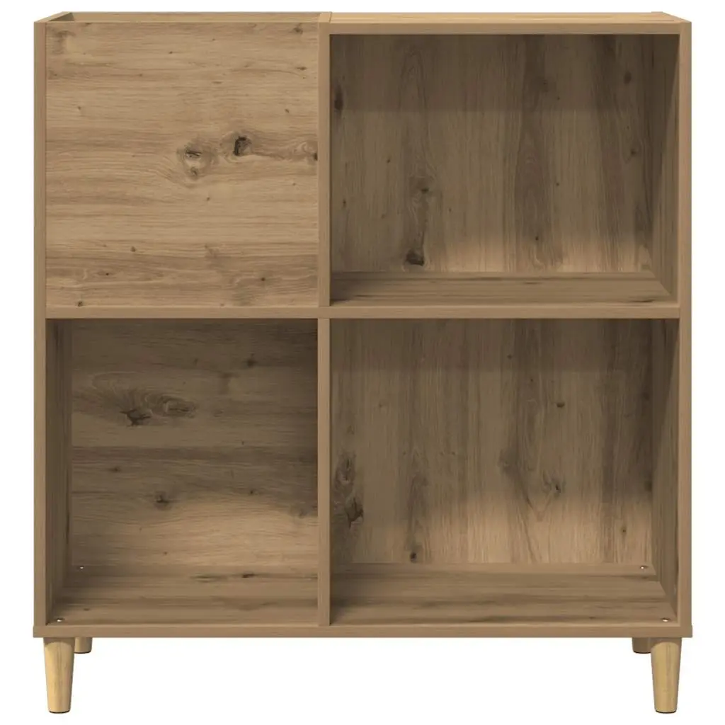 Brown Engineered Wood Record Cabinet for Vinyl LPs