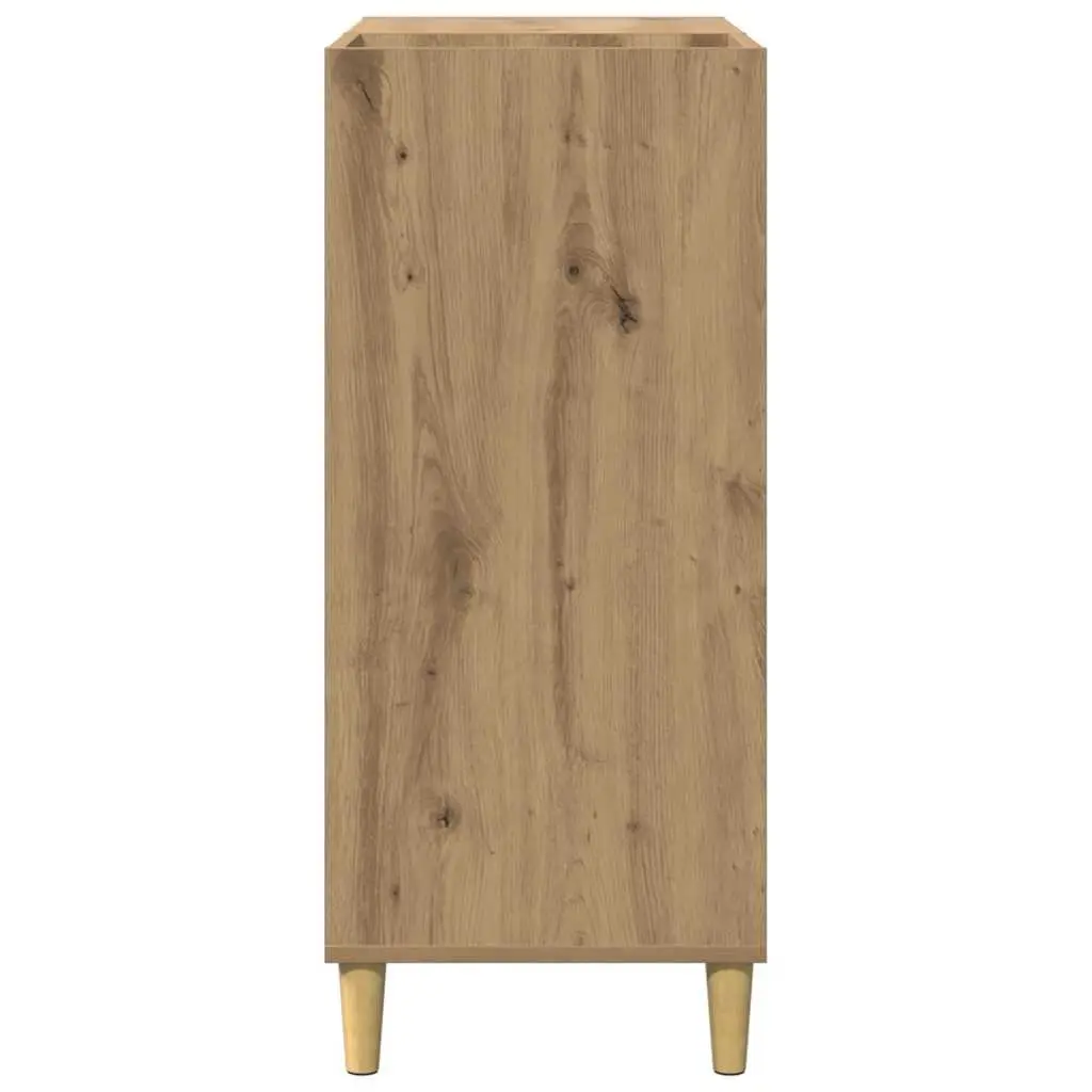 Brown Engineered Wood Record Cabinet for Vinyl LPs