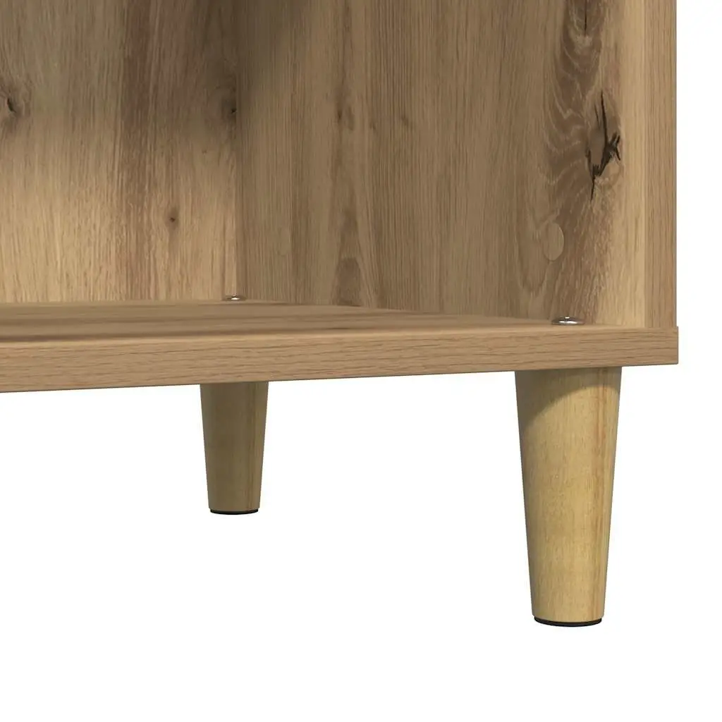 Brown Engineered Wood Record Cabinet for Vinyl LPs