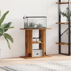 Brown 3-Tier Aquarium Stand for Fish Tank 60x30x60 cm