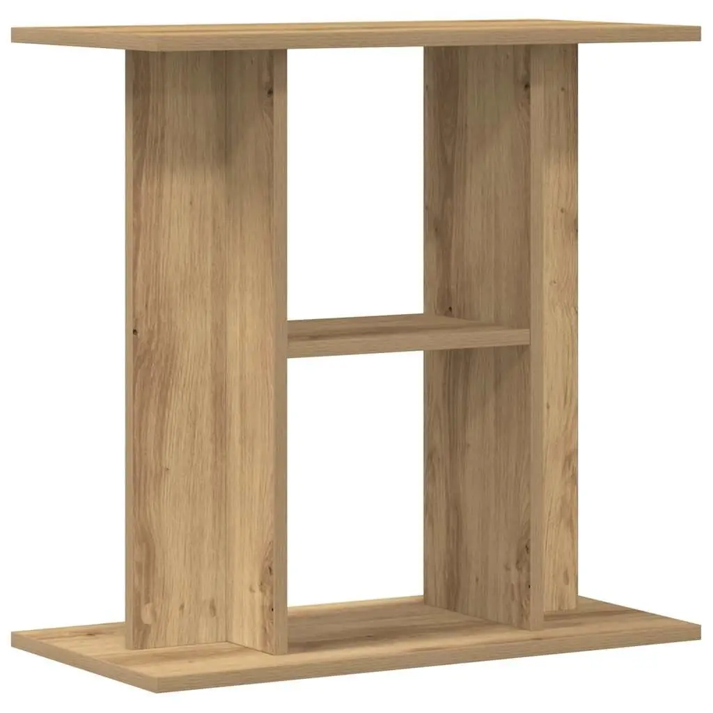 Brown Engineered Wood Aquarium Stand with 3-Tier Storage
