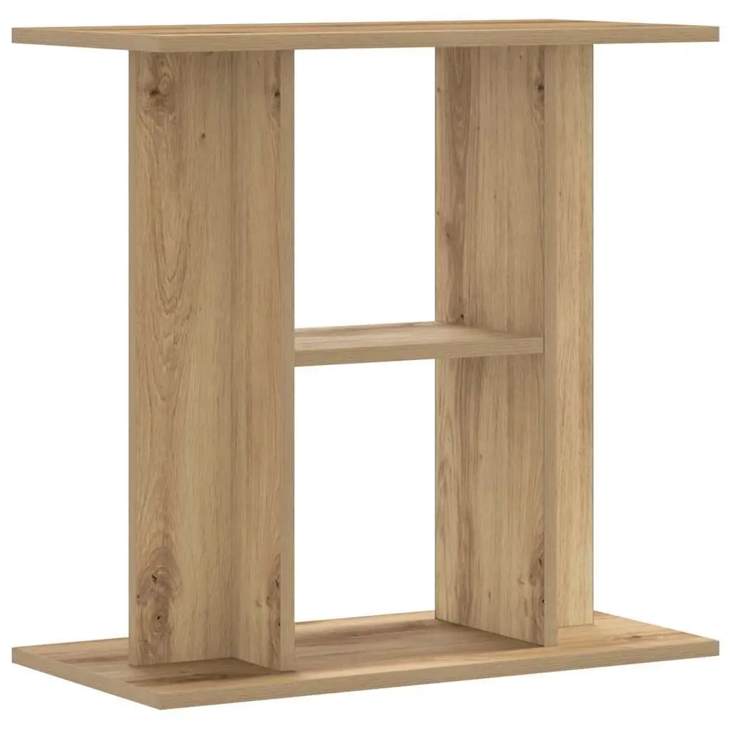Brown Engineered Wood Aquarium Stand with 3-Tier Storage