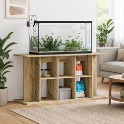 3-Tier Brown Engineered Wood Aquarium Stand 120x40x60cm