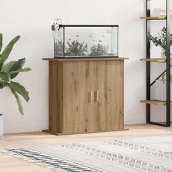 Brown Engineered Wood 3-Tier Aquarium Stand and Storage