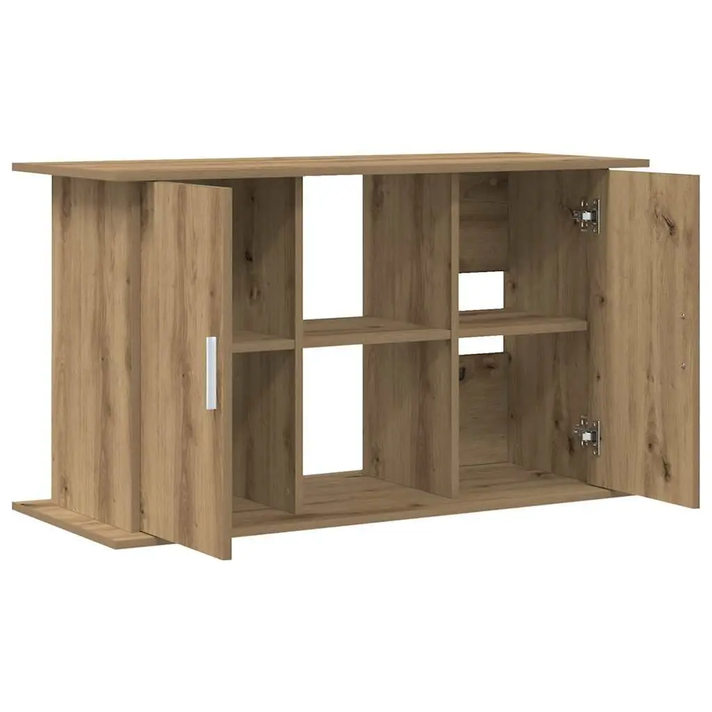 3-Tier Brown Engineered Wood Aquarium Stand for Fish Tanks