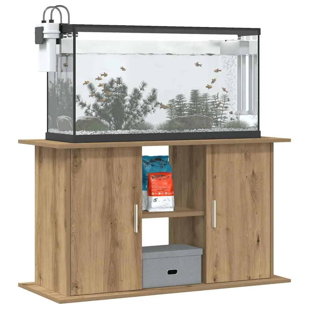 3-Tier Brown Engineered Wood Aquarium Stand for Fish Tanks