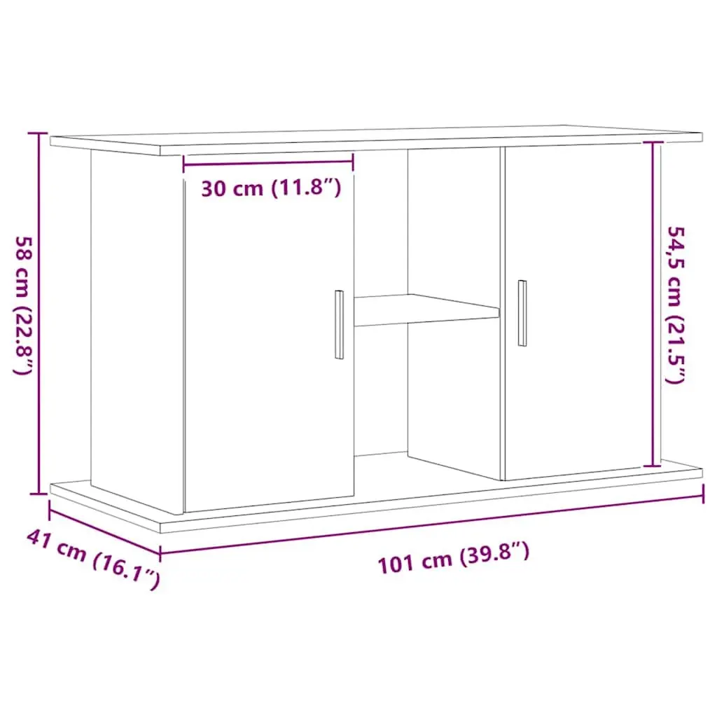 3-Tier Brown Engineered Wood Aquarium Stand for Fish Tanks